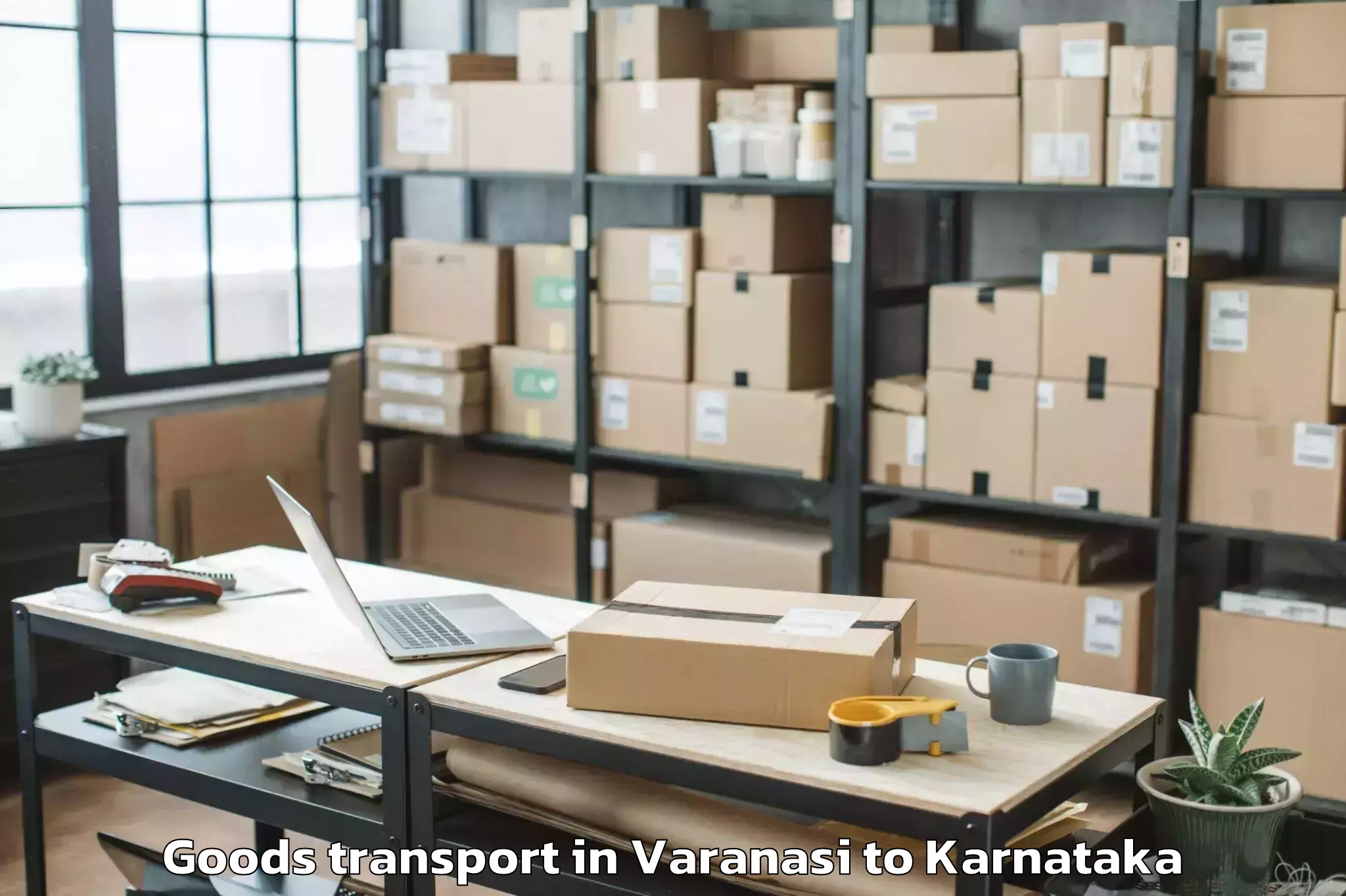 Get Varanasi to Karnataka State Akkamahadevi W Goods Transport